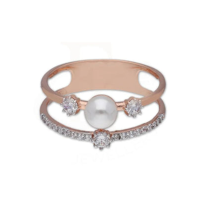 Sterling Silver 925 Rose Gold Plated Pearl Ring - Fkjrnsl3638 Rings