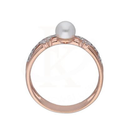 Sterling Silver 925 Rose Gold Plated Pearl Ring - Fkjrnsl3638 Rings