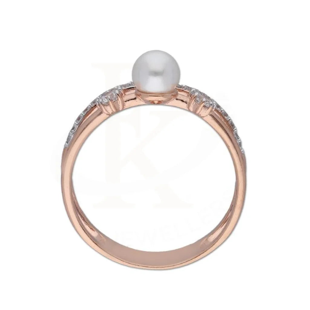 Sterling Silver 925 Rose Gold Plated Pearl Ring - Fkjrnsl3638 Rings