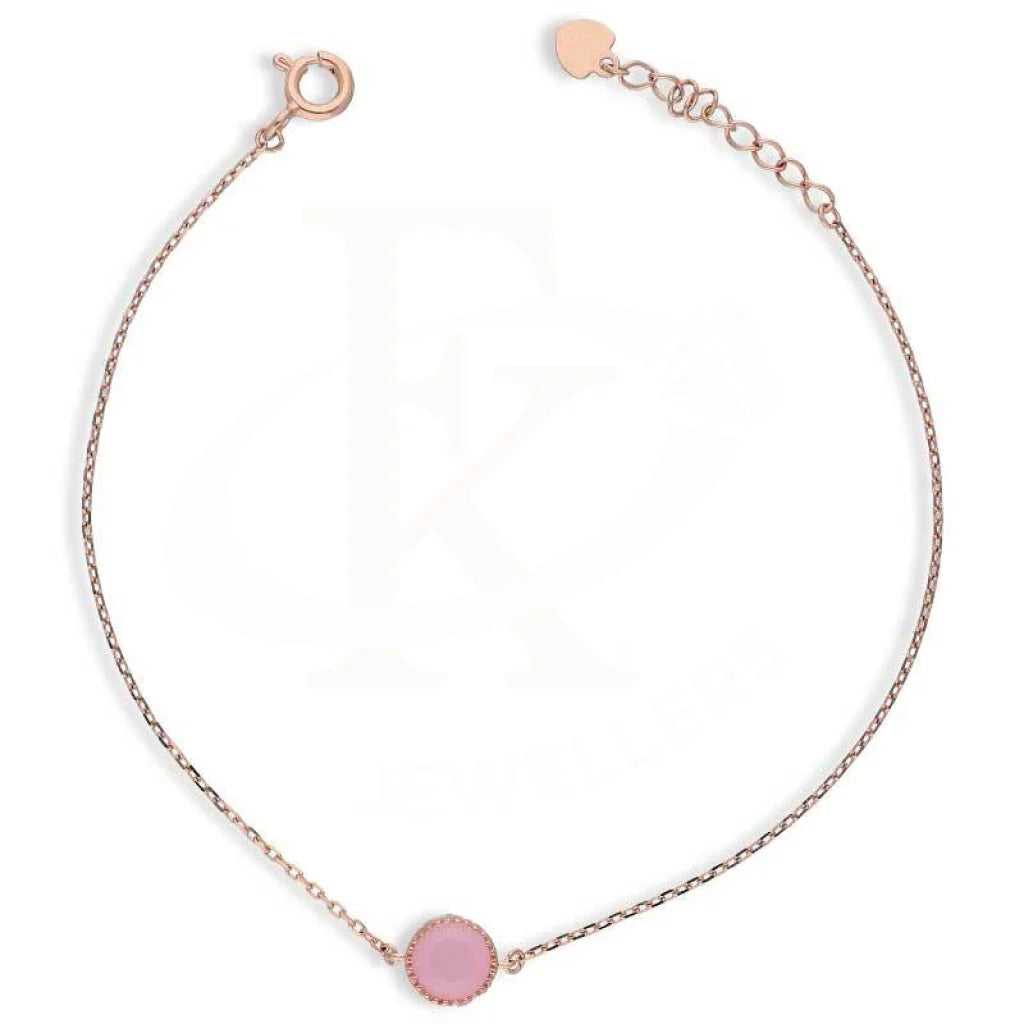 Sterling Silver 925 Rose Gold Plated Round Shaped Bracelet - Fkjbrlsl2776 Bracelets