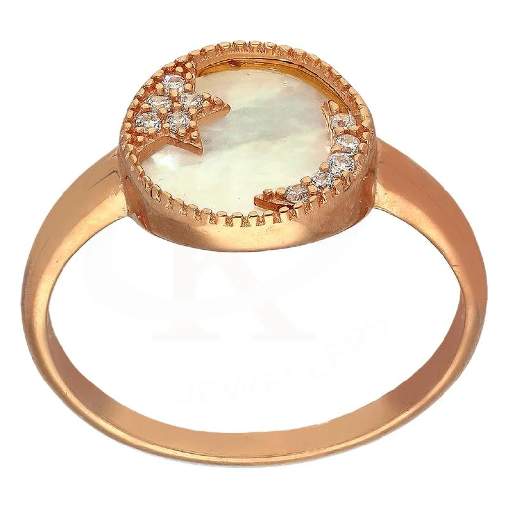 Italian Silver 925 Rose Gold Plated Round Shaped Ring - Fkjrnsl2942 Rings