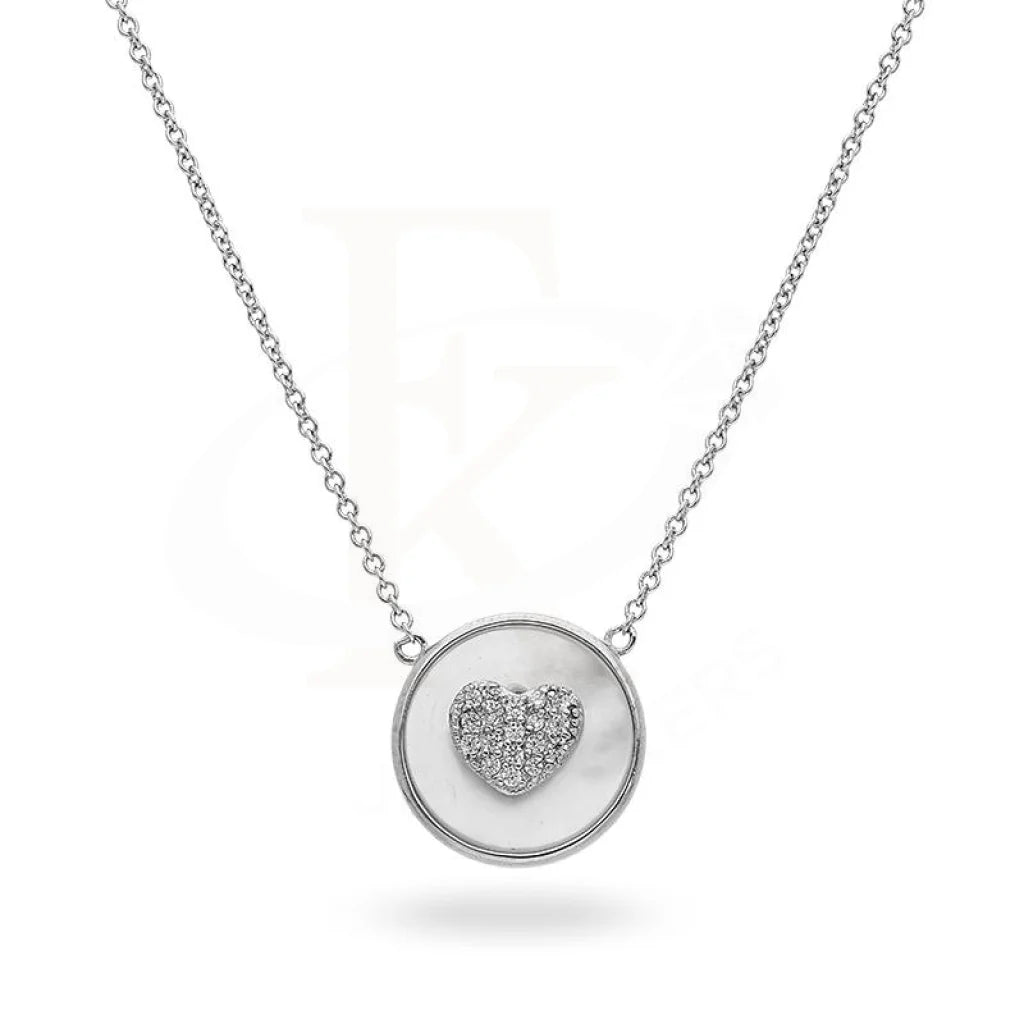 Italian Silver 925 Round Shaped Heart Necklace - Fkjnklsl2185 Necklaces