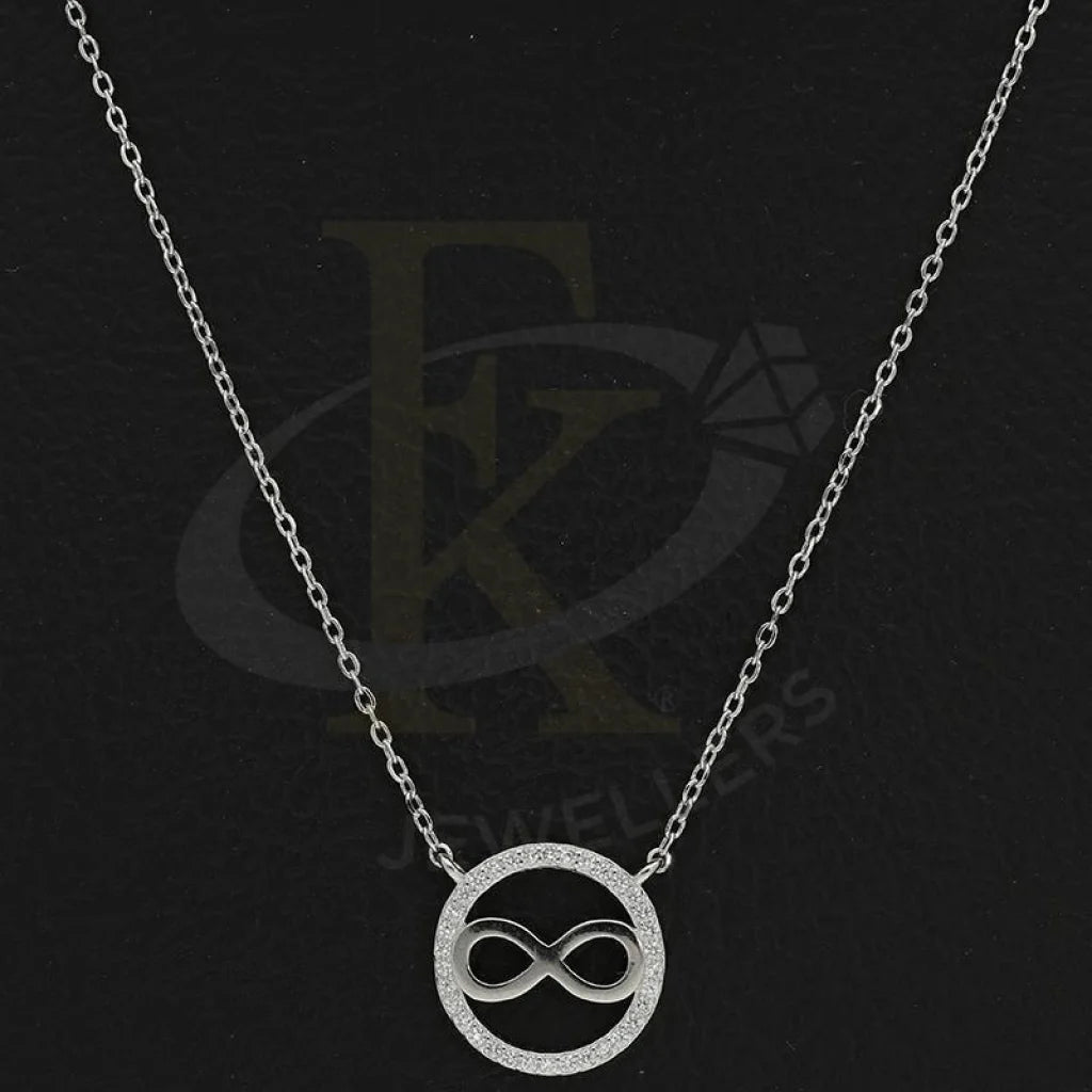 Italian Silver 925 Round Shaped Infinity Necklace - Fkjnklsl2588 Necklaces