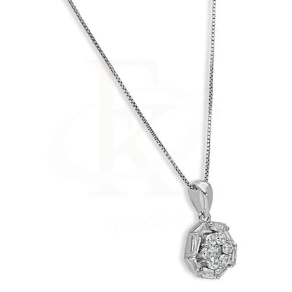 Italian Silver 925 Round Shaped Solitaire Pendant Set (Necklace Earrings And Ring) - Fkjnklstsl2329