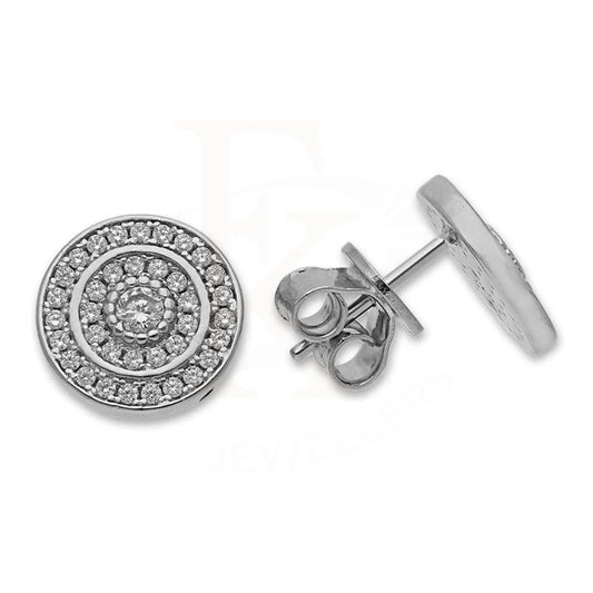 Italian Silver 925 Round Shaped Stud Earrings - Fkjernsl2471