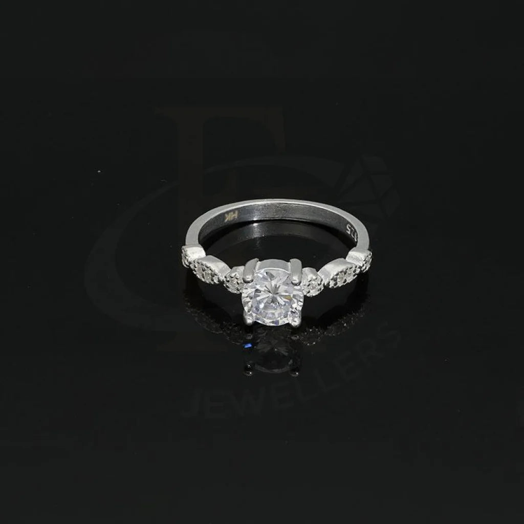 Italian Silver 925 Round Solitaire Ring - Fkjrn2080 Rings