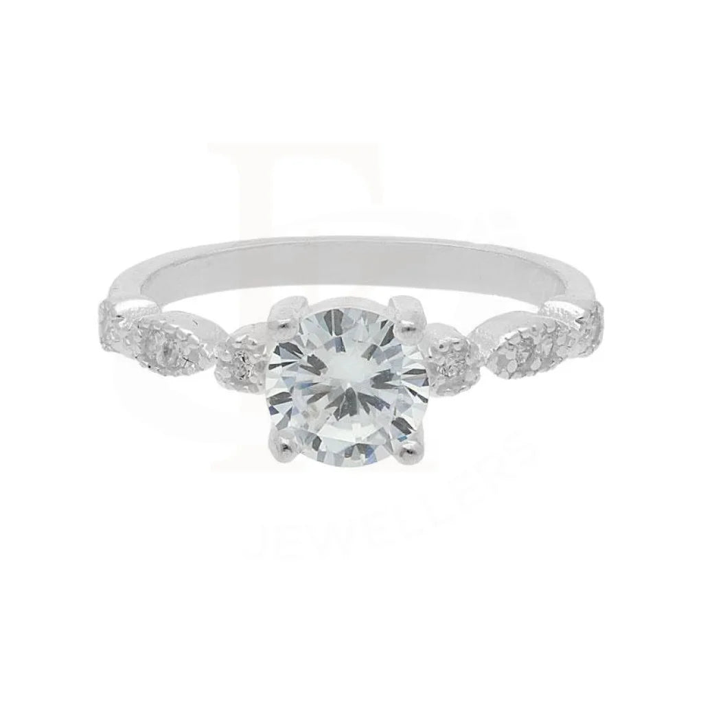 Italian Silver 925 Round Solitaire Ring - Fkjrn2080 Rings