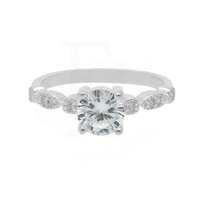 Italian Silver 925 Round Solitaire Ring - Fkjrn2080 Rings