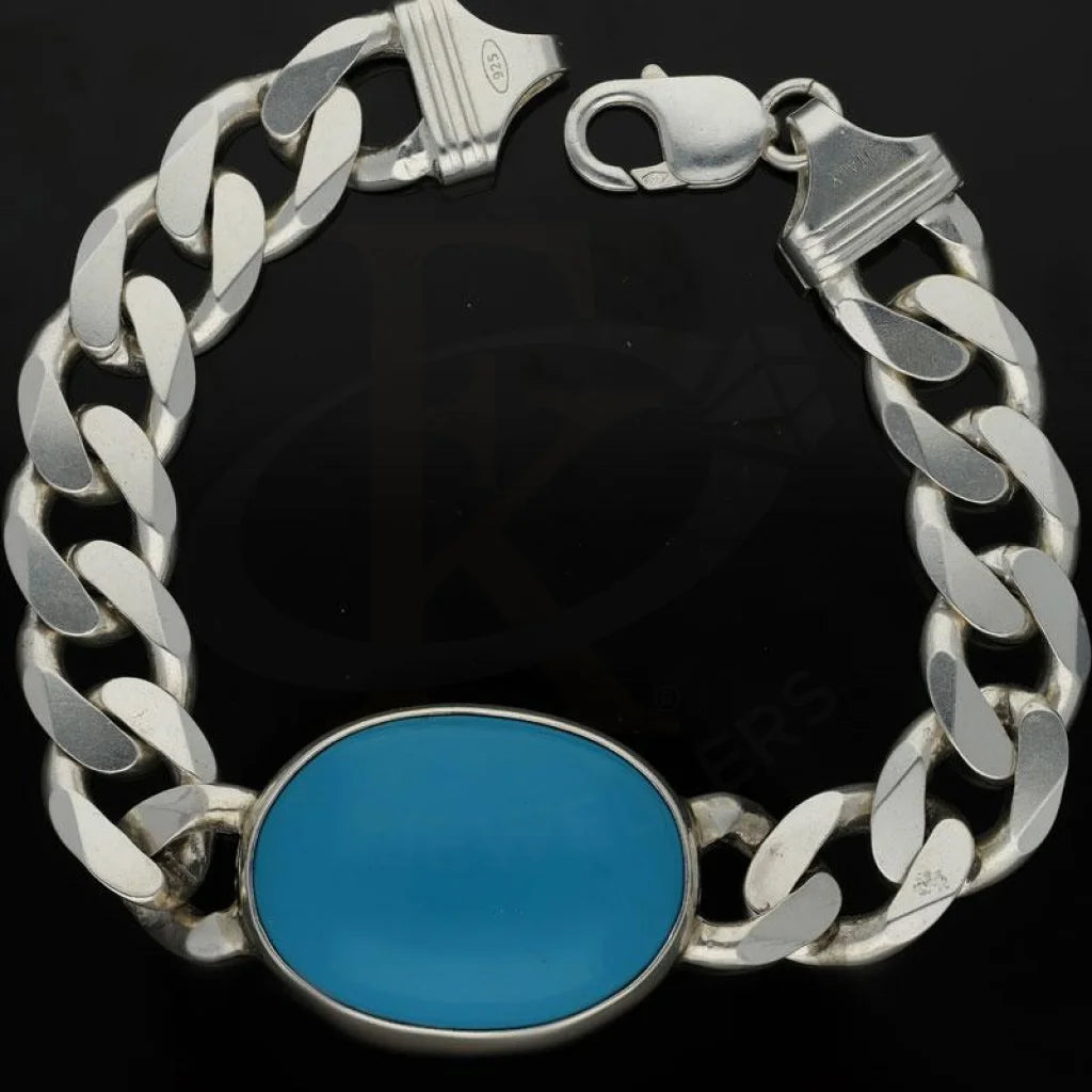 Buy Genuine SALMAN KHAN 925 Silver Firoza Bracelet Online at Best Price in Kuwait FKJBRL1983 FK Jewellers