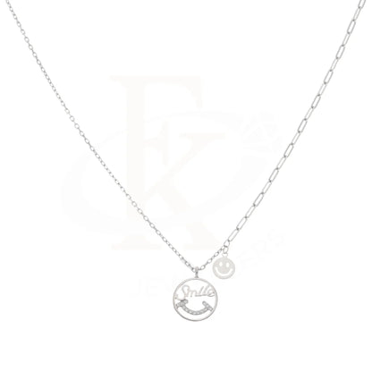 Sterling Silver 925 Smiley Pendant Necklace - Fkjnklsl5880 Necklaces