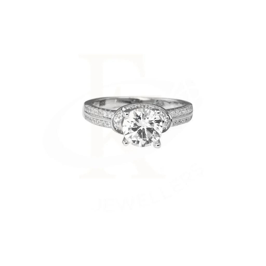 Italian Silver 925 Solitaire Ring - Fkjrn1793 Rings