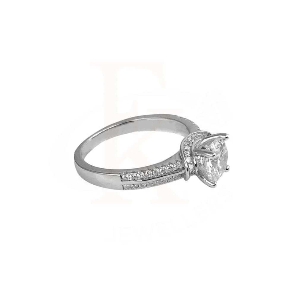 Italian Silver 925 Solitaire Ring - Fkjrn1793 Rings