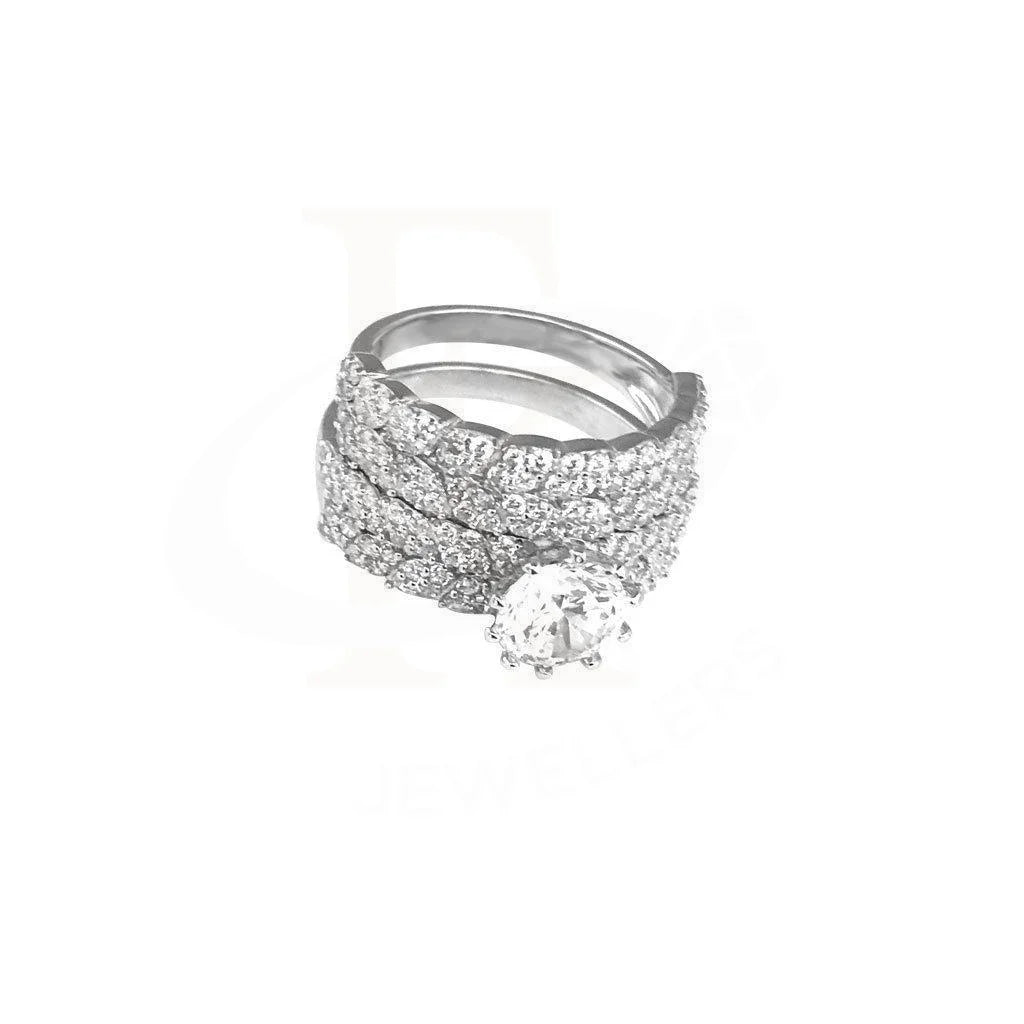 Italian Silver 925 Solitaire Ring - Fkjrn1856 Rings