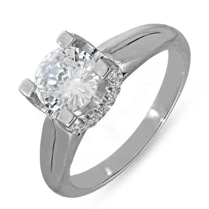 Italian Silver 925 Solitaire Ring - Fkjrnsl2950 Rings