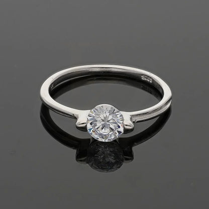 Italian Silver 925 Solitaire Ring - Fkjrnsl3498 Rings