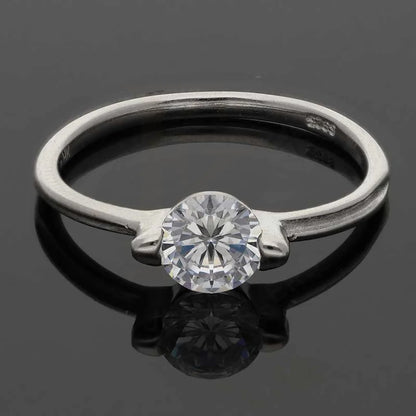 Sterling Silver 925 Solitaire Ring - Fkjrnsl3655 Rings