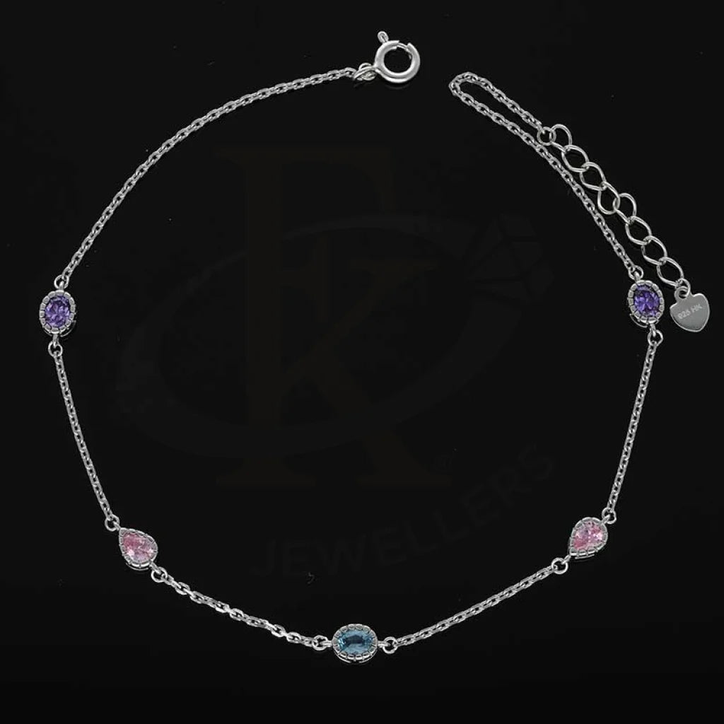 Sterling Silver 925 Solitaires Anklet - Fkjanklsl2025 Anklets