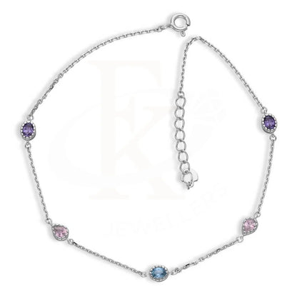 Sterling Silver 925 Solitaires Anklet - Fkjanklsl2025 Anklets