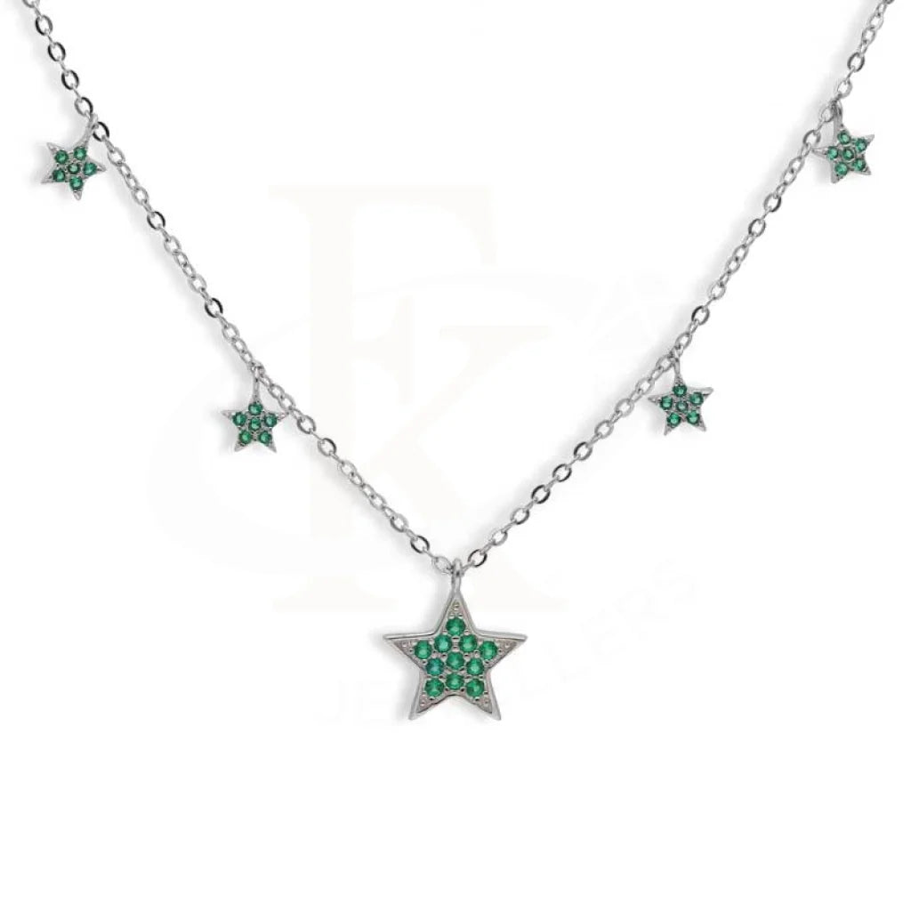 Sterling Silver 925 Stars Shaped Necklace - Fkjnklsl2972 Necklaces