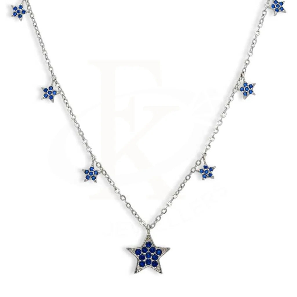 Sterling Silver 925 Stars Shaped Necklace - Fkjnklsl3016 Necklaces