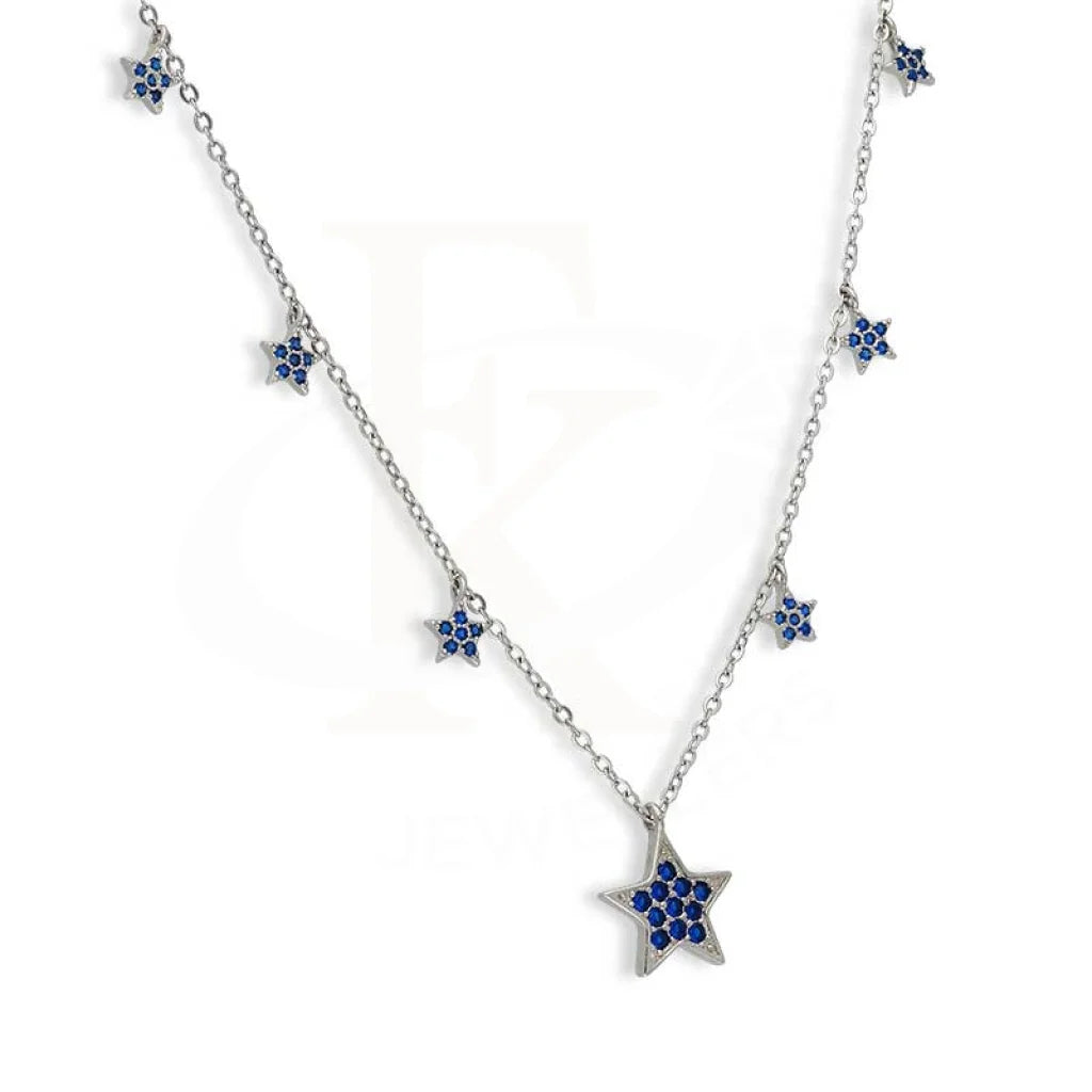 Sterling Silver 925 Stars Shaped Necklace - Fkjnklsl3016 Necklaces