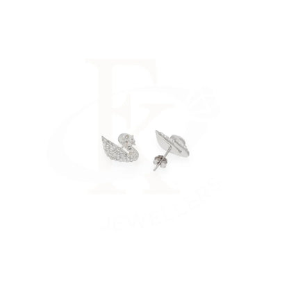 Sterling Silver 925 Swan Shaped Earrings - Fkjernsl7997