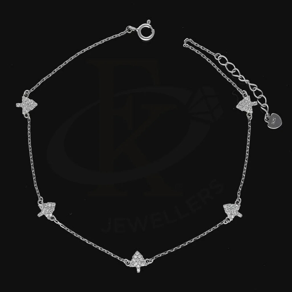 Sterling Silver 925 Tree Shaped Anklet - Fkjanklsl2032 Anklets