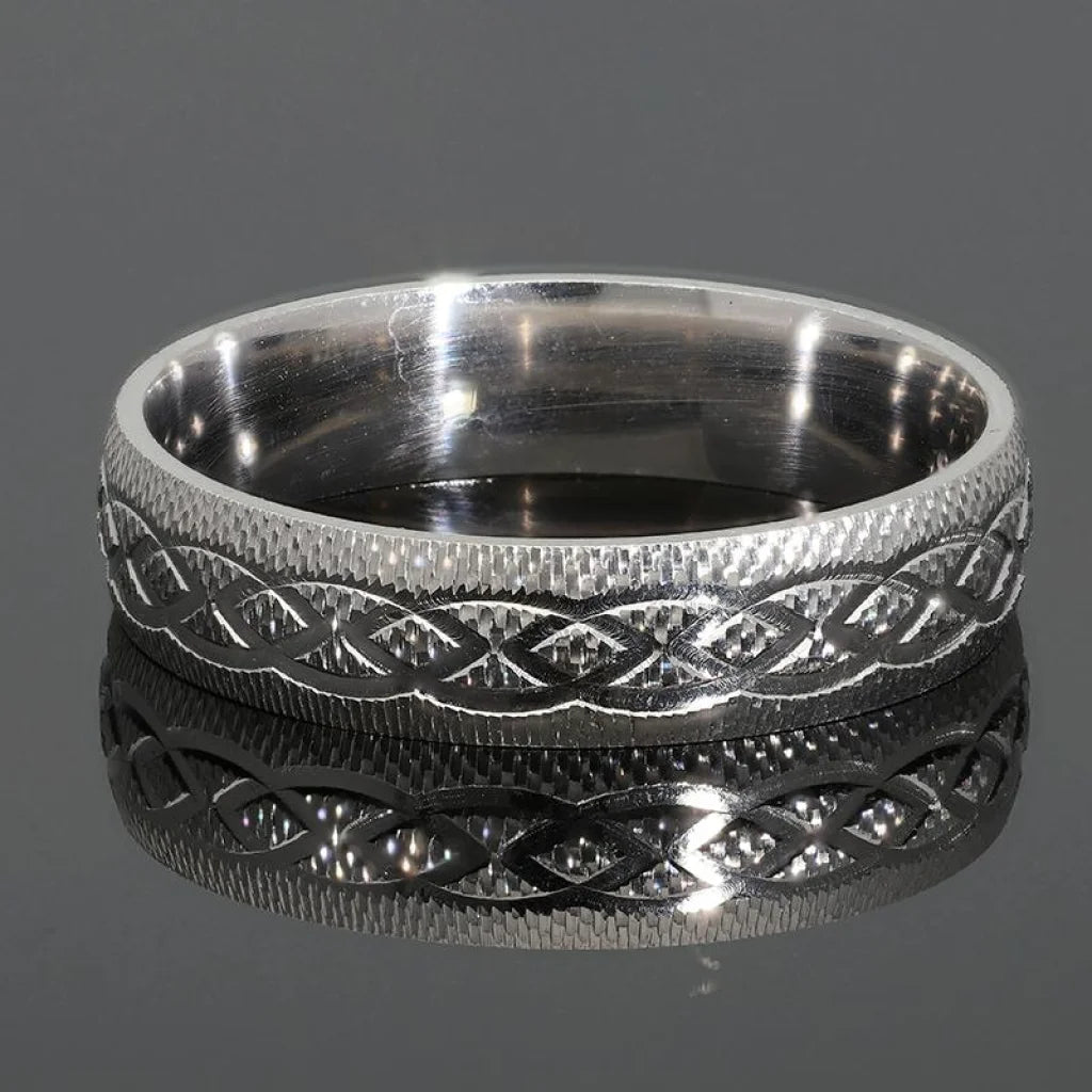 Italian Silver 925 Wedding Band Ring - Fkjrnsl2983 Rings