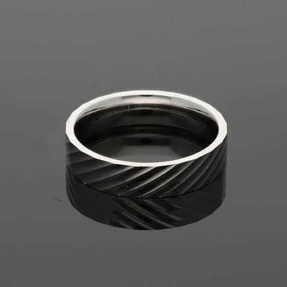 Italian Silver 925 Wedding Band Ring - Fkjrnsl3489 Rings