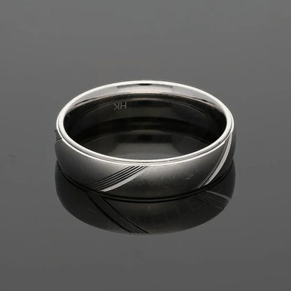 Italian Silver 925 Wedding Band Ring - Fkjrnsl3490 Rings