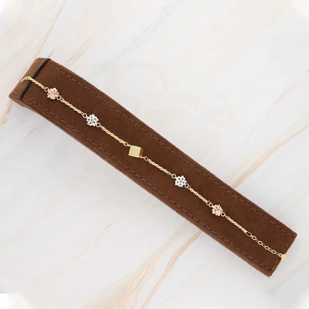 سوار سحري من الذهب ثلاثي الألوان عيار 18 قيراطًا - Fkjbrl18K2981