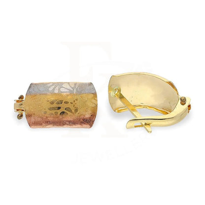 Tri-Gold Clip Earrings 18Kt - Fkjern18K1806
