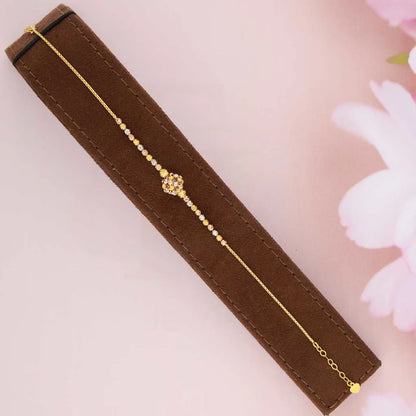 Tri Tone Gold Beads Bracelet 22Kt - Fkjbrl22K2996 Bracelets