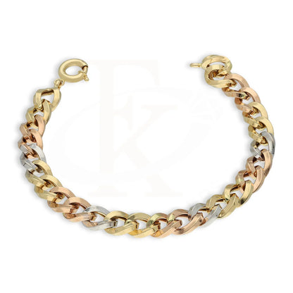 Tri Tone Gold Curb Bracelet 18Kt - Fkjbrl18K5197 Bracelets