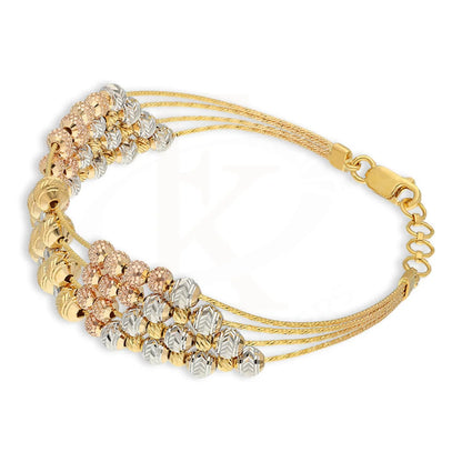 Tri Tone Gold Balls Bracelet 22Kt - Fkjbrl22K5035 Bracelets