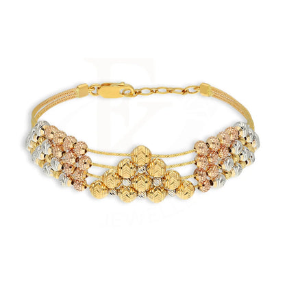 Tri Tone Gold Balls Bracelet 22Kt - Fkjbrl22K5035 Bracelets