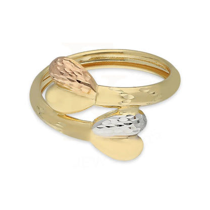 Tri Tone Gold Hearts Ring 18Kt - Fkjrn18K5184 Rings