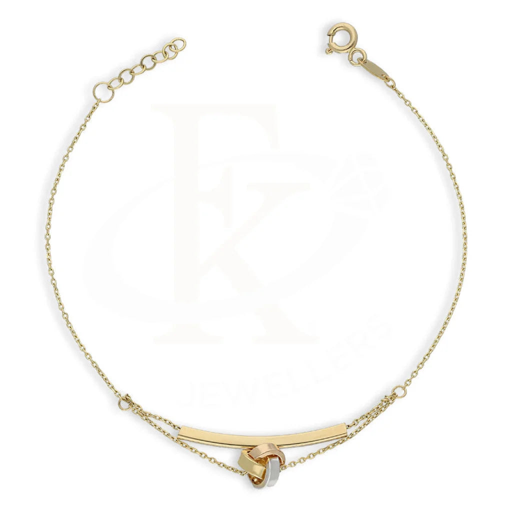 Tri Tone Gold Knot Bracelet 18Kt - Fkjbrl18Km5477 Bracelets