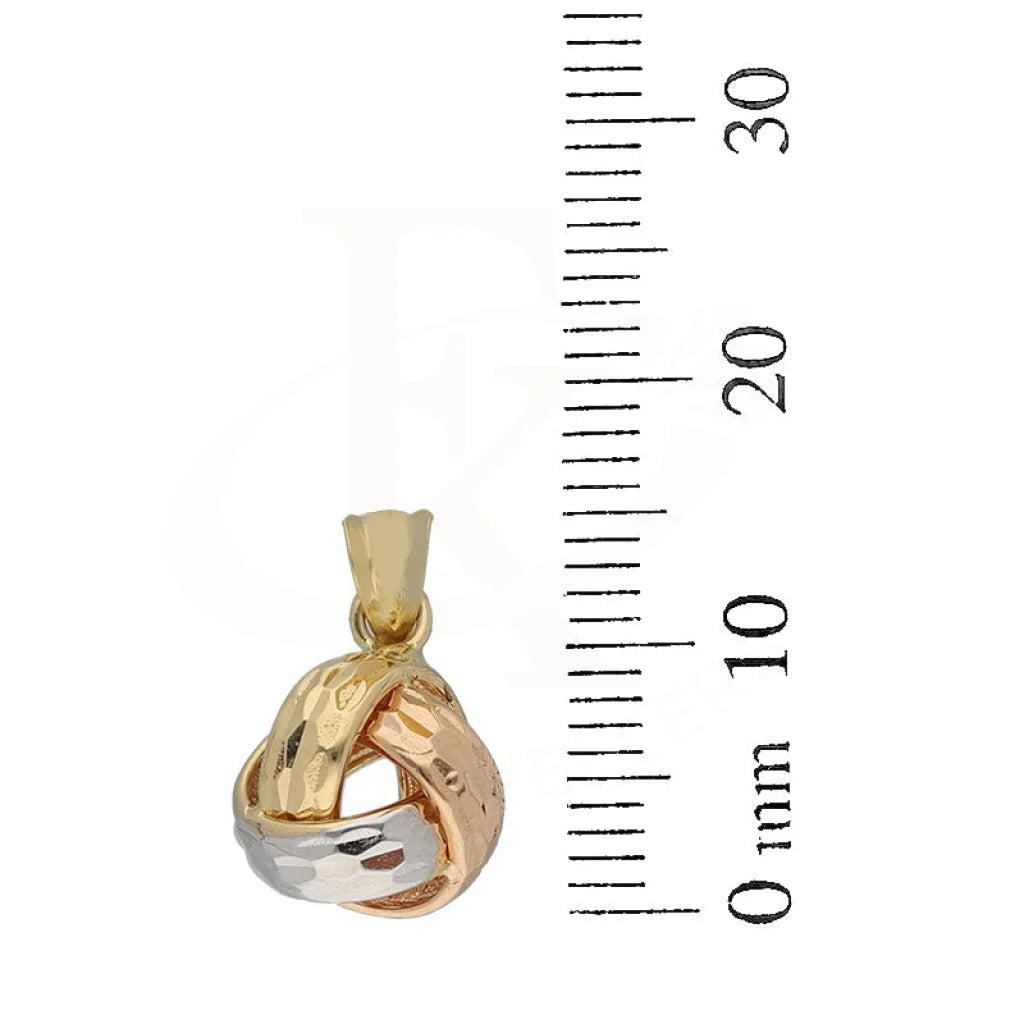 Tri Tone Gold Knot Pendant 18Kt - Fkjpnd18K5453 Pendants