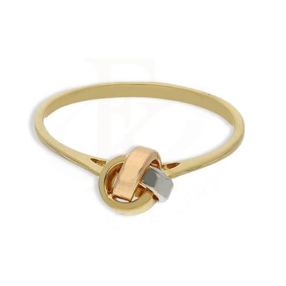 Tri Tone Gold Knot Ring 18Kt - Fkjrn18K3781 Rings