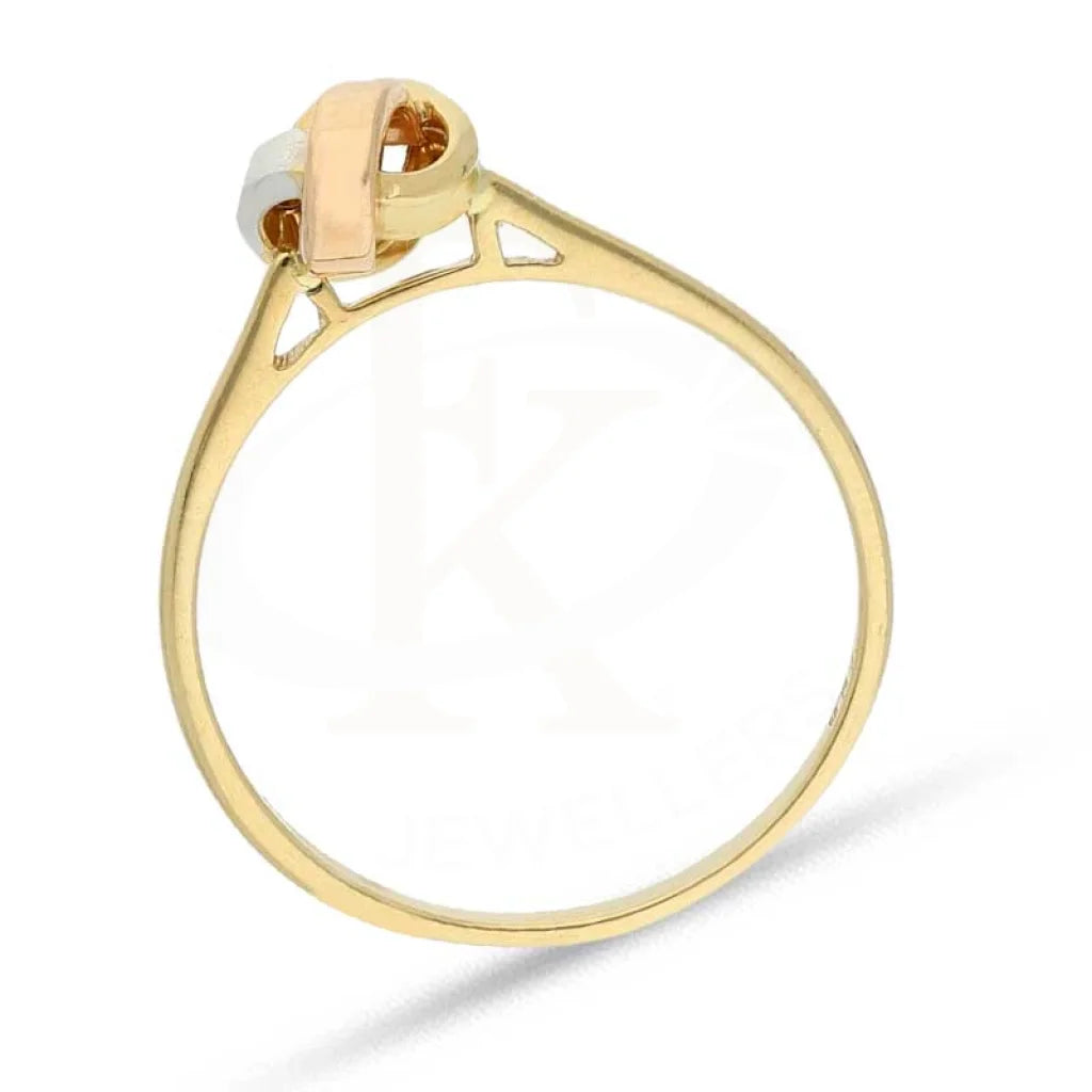 Tri Tone Gold Knot Ring 18Kt - Fkjrn18K3781 Rings