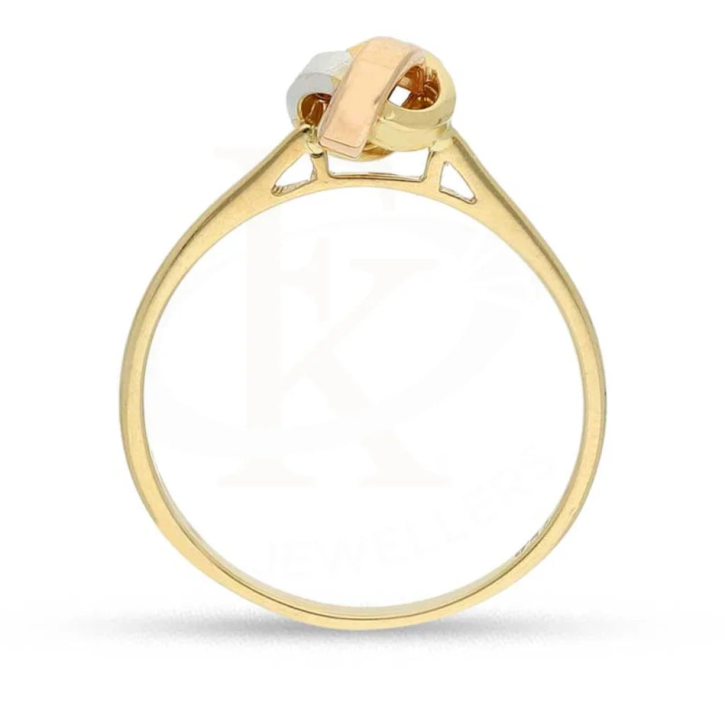 Tri Tone Gold Knot Ring 18Kt - Fkjrn18K3781 Rings