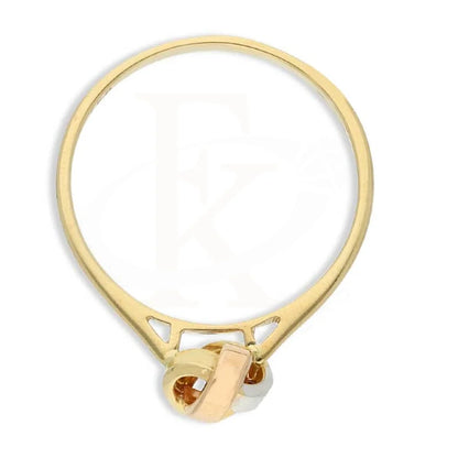 Tri Tone Gold Knot Ring 18Kt - Fkjrn18K3781 Rings