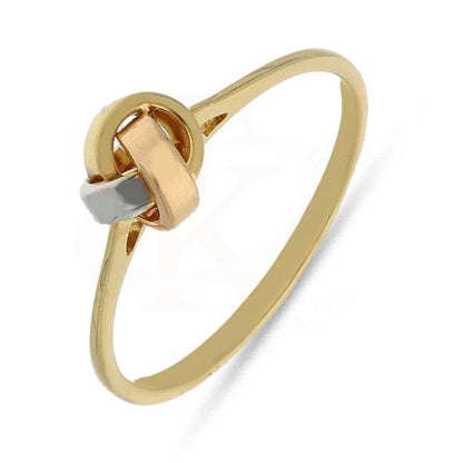 Tri Tone Gold Knot Ring 18Kt - Fkjrn18K3781 Rings