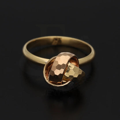 Tri Tone Gold Knot Ring 18Kt - Fkjrn18K5492 Rings