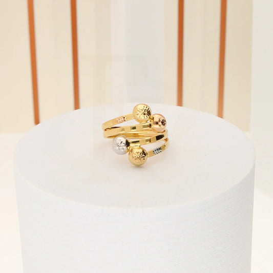 Tri Tone Gold Ring 18Kt - Fkjrn18K5238 Rings