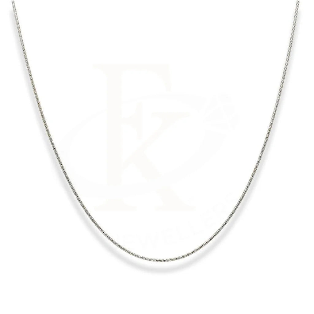 White Gold 16 Inches Snake Chain In 22Kt - Fkjcn22K2197 Chains