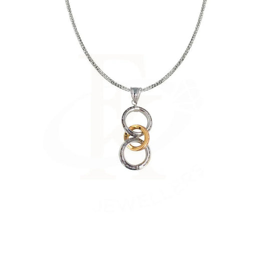 White Gold Necklace (Chain With Rings Pendant) 18Kt - Fkjnkl1851 Necklaces