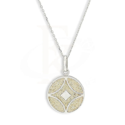 White Gold Necklace (Chain With Round Shaped Pendant) 18Kt - Fkjnkl18K5223 Necklaces