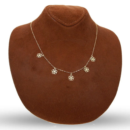 Gold Flowers Necklace 18Kt - Fkjnkl18Km5344 Necklaces